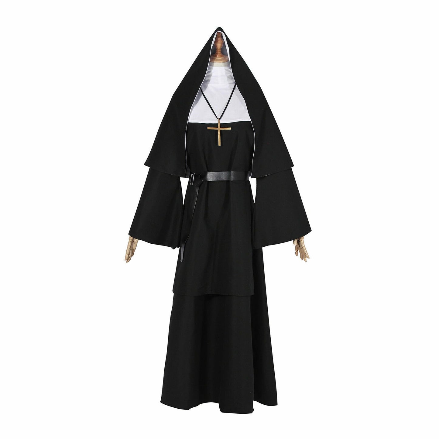 MJPARTY Mens Halloween The Nun Movie Costume Adult Zombie Horror Nun Robe Fancy Dress Outfit