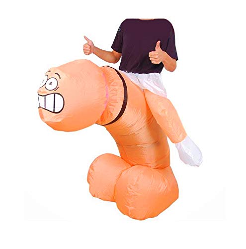 MJPARTY Inflatable Ride on King Suit Fancy Dress Costume Blow Up Suit Funny Johnson Costume Carnival Outfit Unisex Halloween