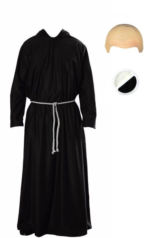 MJPARTY Adult Halloween Creepy Uncle Family Fancy Dress Costume, Men's Outfit, Black