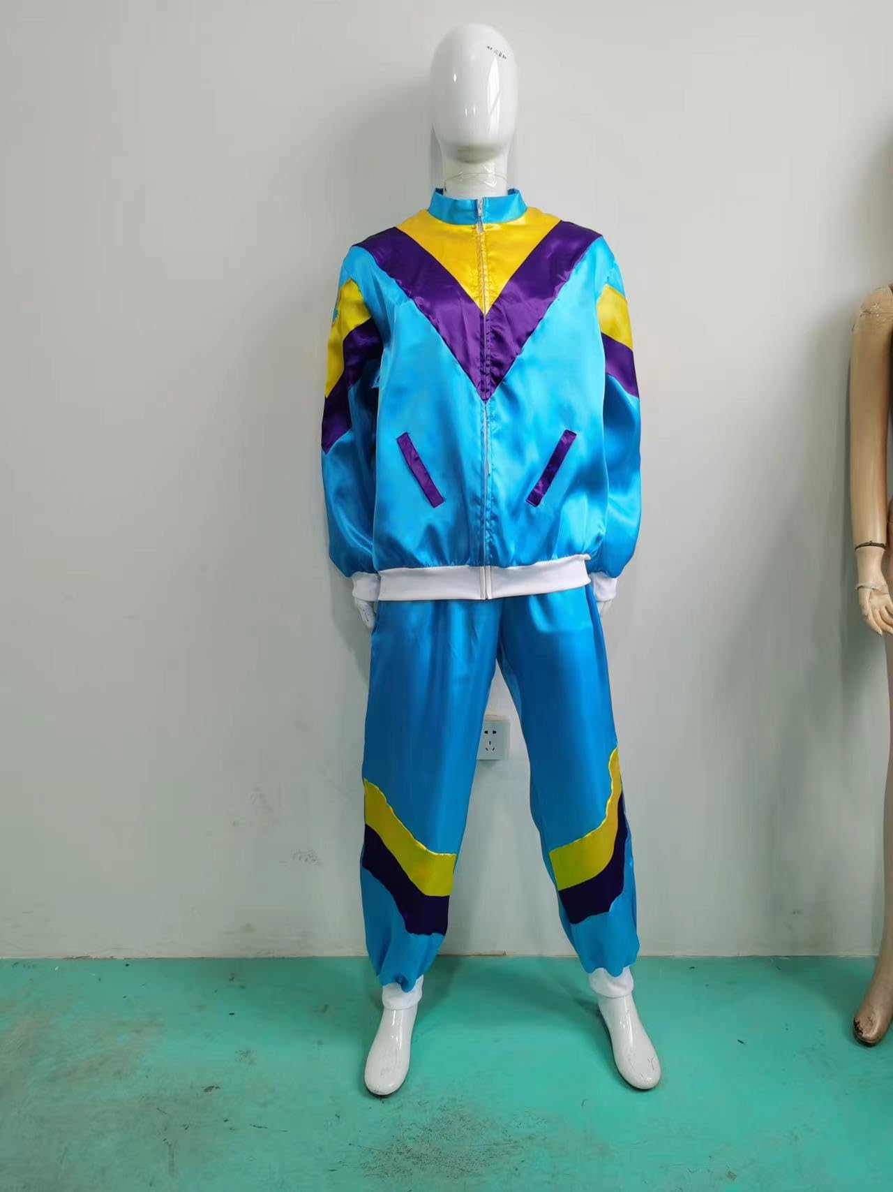 MJPARTY Mens 80s 90s Shell Suit Fancy Dress Outfit Jimmy Costume Scouser Tracksuit Stag Do 1980s 80's Costumes