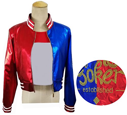 MJPARTY Movie Character Harlequin Jacket Deluxe Movie Jester Villains Fancy Dress Costume