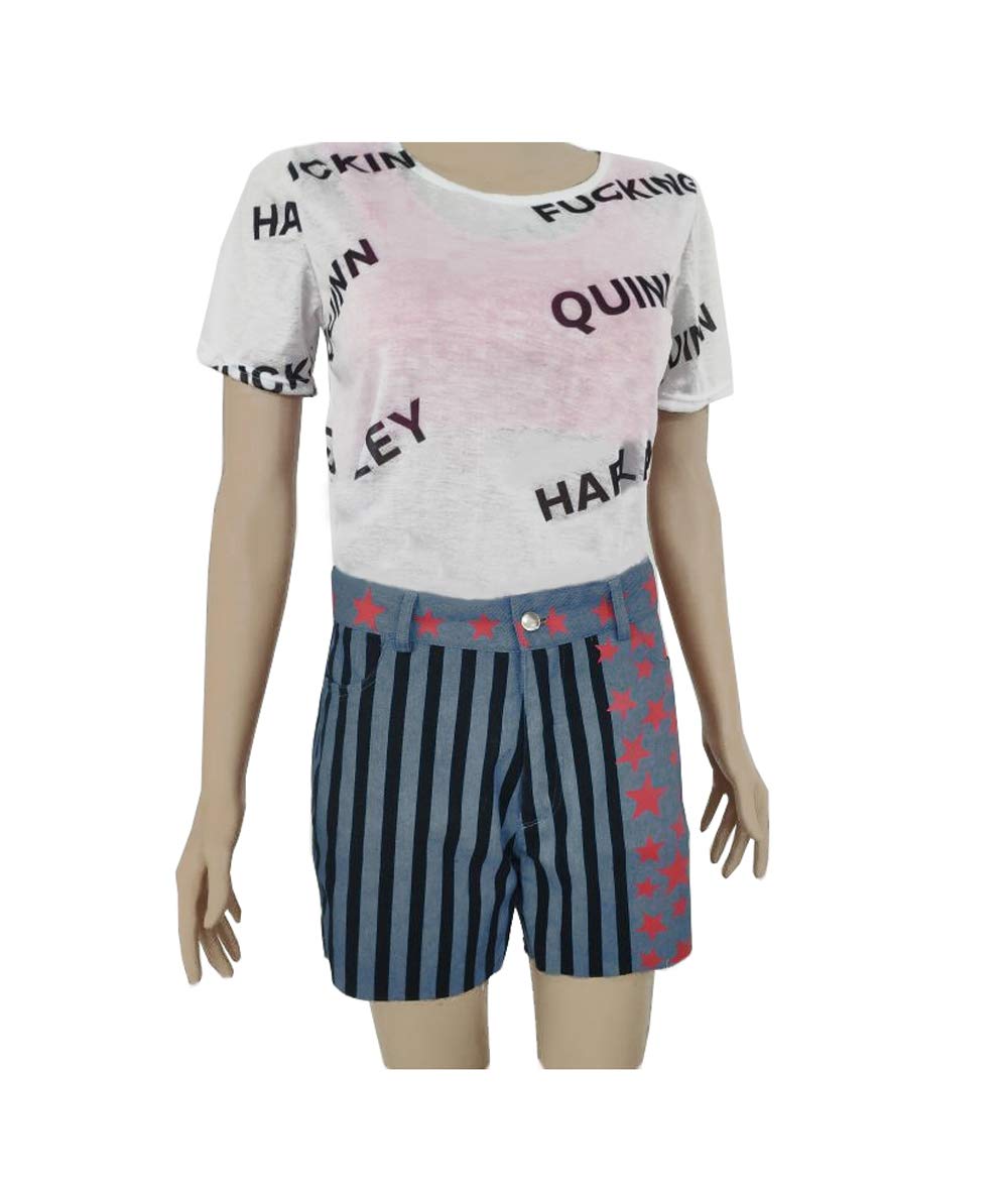 MJPARTY Harley Clown Fancy Dress Costume Womens Halloween Costume Movie Character Costume