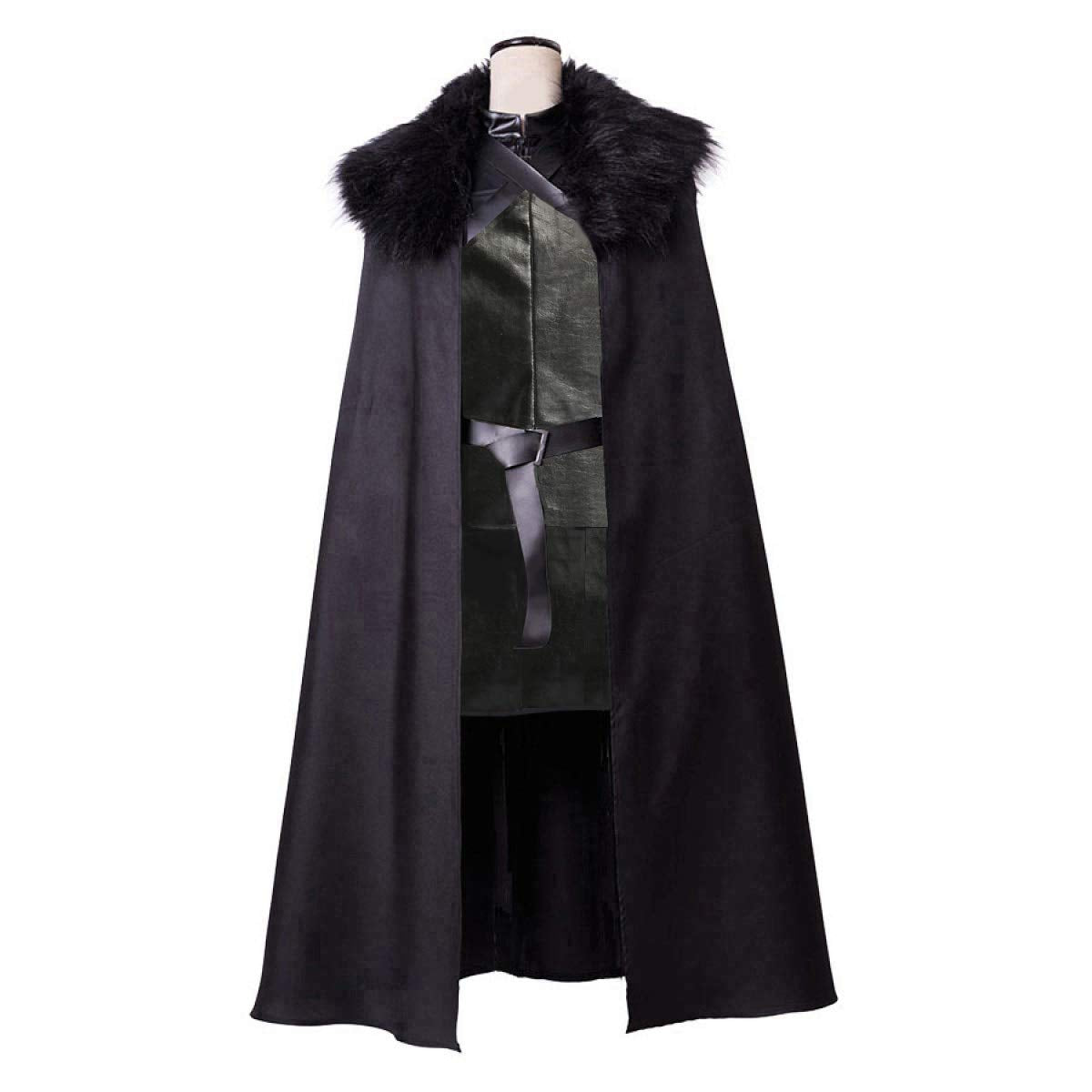 MJPARTY Mens Dark Barbarian Fancy Dress Costume Deluxe Medieval Cape Game Fancy Dress Thrones Costume Accessory