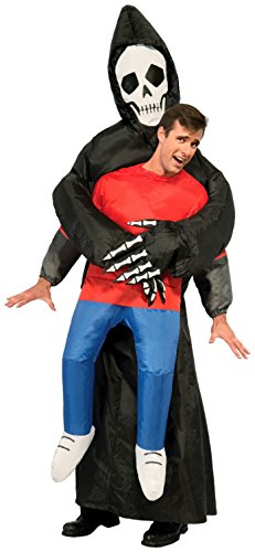 Giggle Beaver Inflatable Grim Reaper Halloween Scary Skeleton Fancy Dress Cosplay Costume