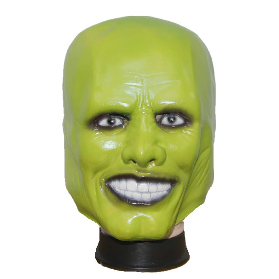 MJPARTY 'The Mask' Style Green Mask Deluxe Latex Full Head Jim Carrey Fancy Dress Mask