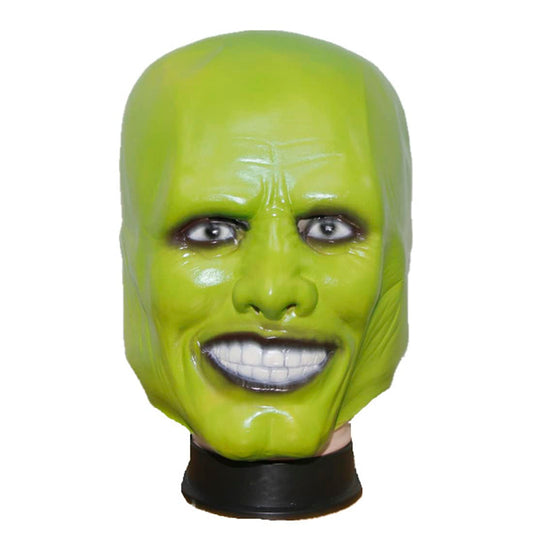 MJPARTY 'The Mask' Style Green Mask Deluxe Latex Full Head Jim Carrey Fancy Dress Mask
