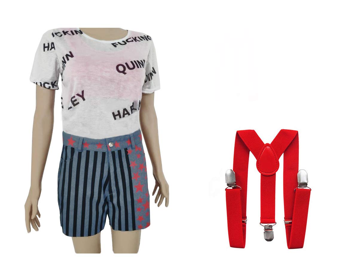MJPARTY Harley Clown Fancy Dress Costume Womens Halloween Costume Movie Character Costume