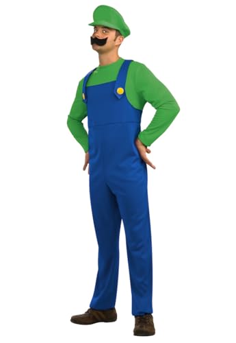 MJPARTY Super Plumber Brothers Bros Adult Workman Fancy Dress Costume