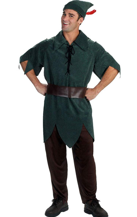 MJPARTY Peter Fancy Dress Costume Adult Robin Hood Elf Fairytale Fancy Dress Costume