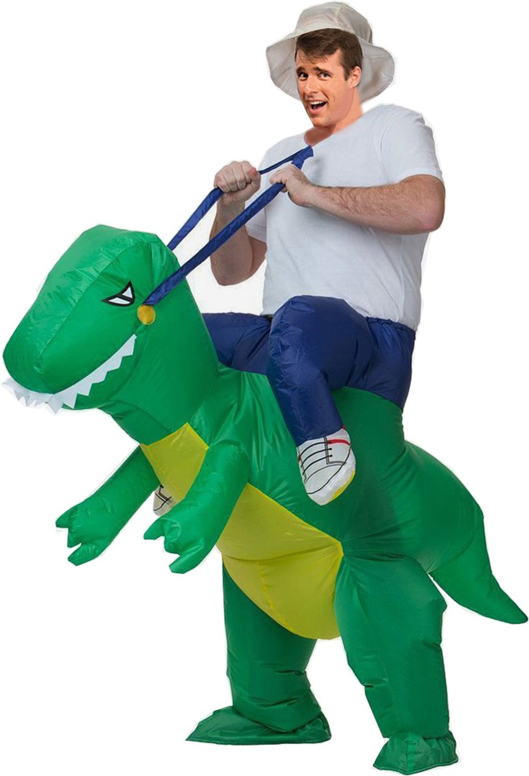 MJPARTY Adult Inflatable Dinosaur Rex Costume Hen Stag Unisex Fancy Dress Costume