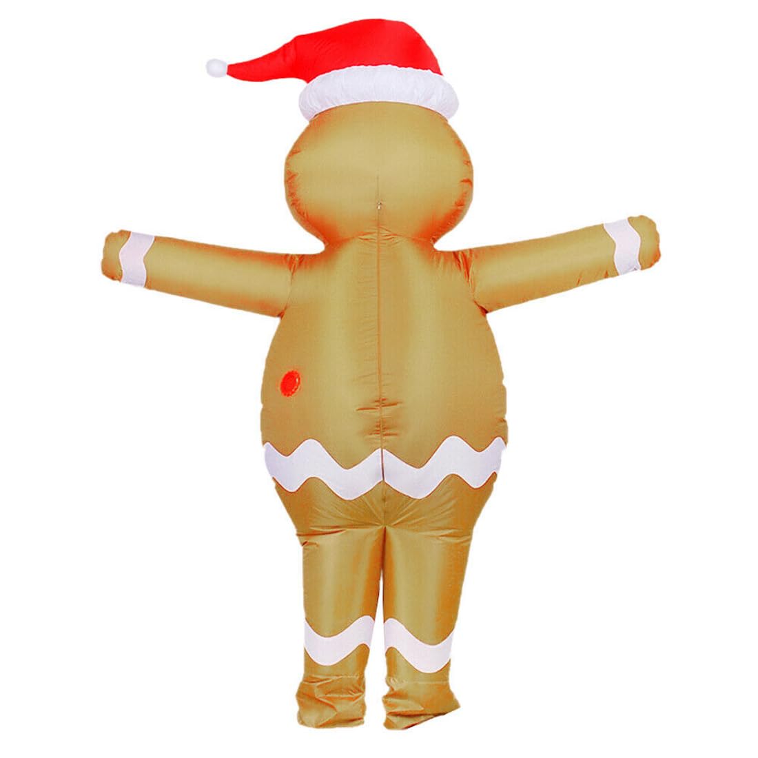 MJPARTY Inflatable Gingerbread Fancy Dress Costume Adult Christmas Below Up Suit