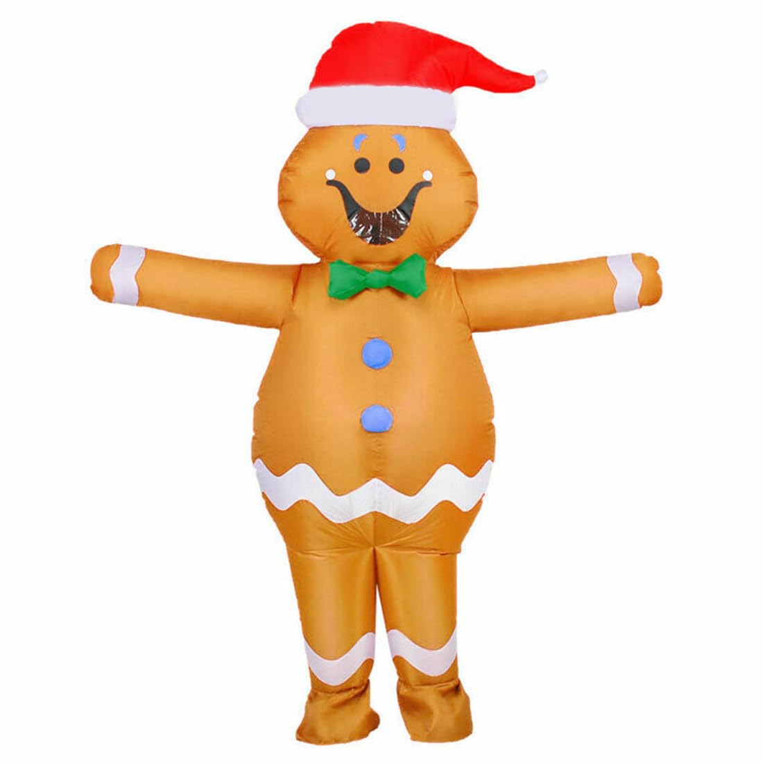 MJPARTY Inflatable Gingerbread Fancy Dress Costume Adult Christmas Below Up Suit