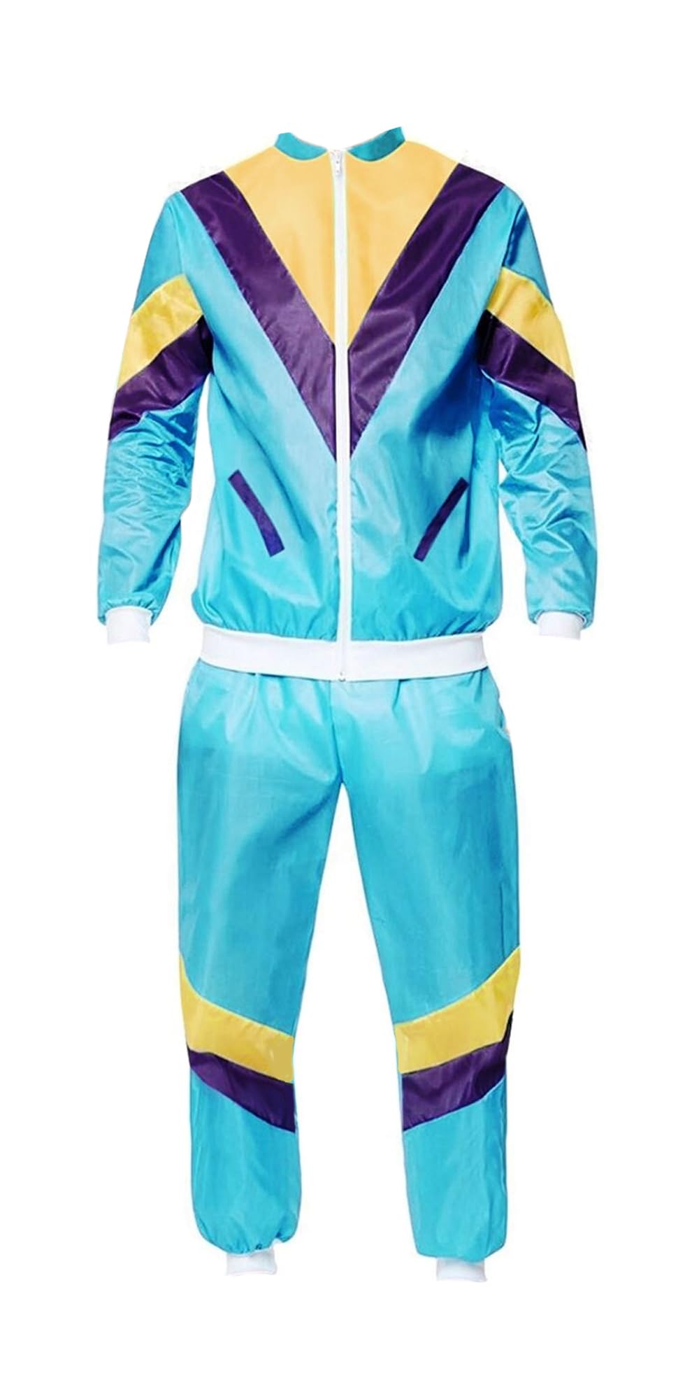 MJPARTY Mens 80s 90s Shell Suit Fancy Dress Outfit Jimmy Costume Scouser Tracksuit Stag Do 1980s 80's Costumes