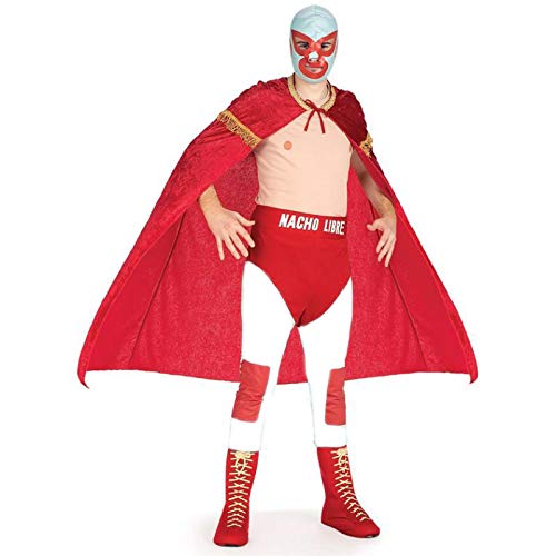 MJPARTY Mens Wrestling Fancy Dress Costume Nacho Kendo Superhero Fancy Dress Costume Outfit Adult
